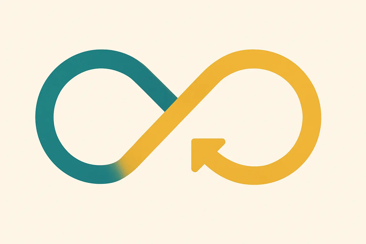 A shape travelling out and returning to be compared with the original, representing forward and back translation of a questionnaire