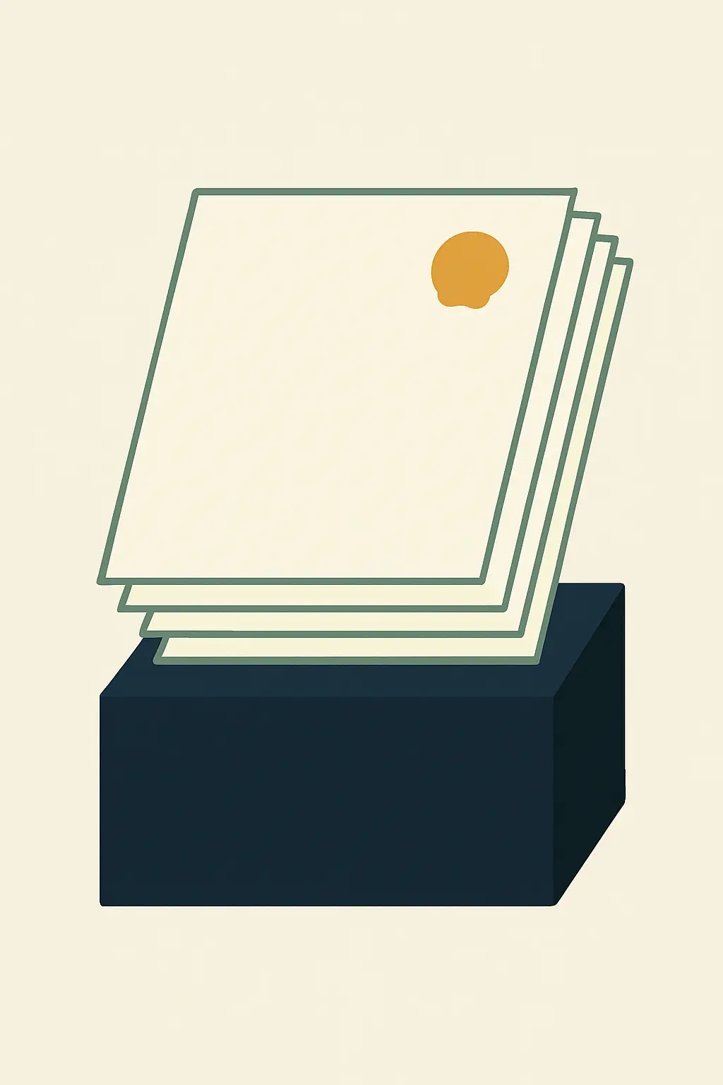 A stack of distinct pages sitting above a thick block of chapters, representing the declaration, abstract and acknowledgements