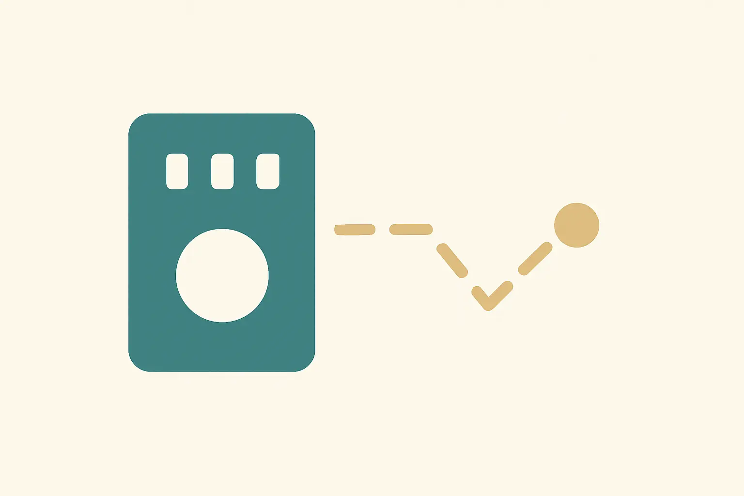 A device collecting data with a broken link to a distant network node, representing offline survey capture that syncs later